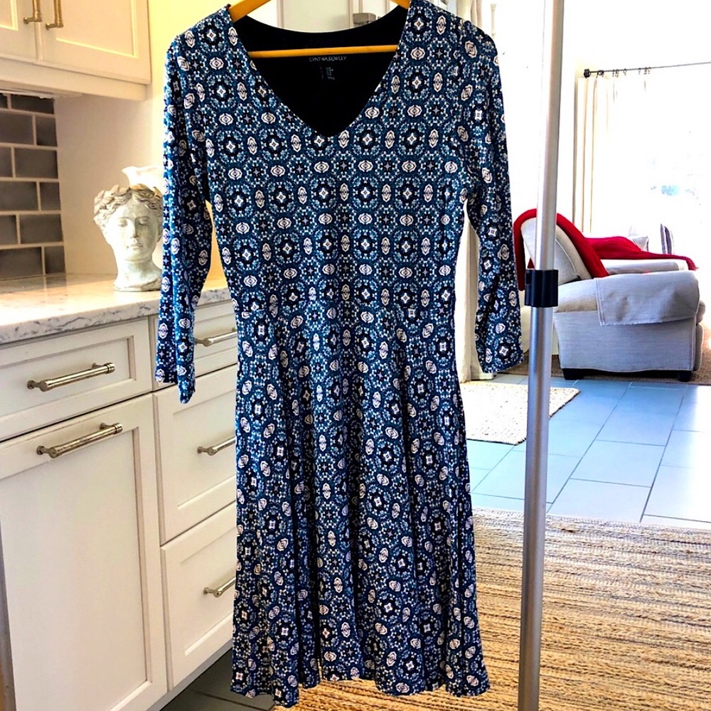 CYNTHIA ROWLEY Fit & Flare Sweater Knit Dress